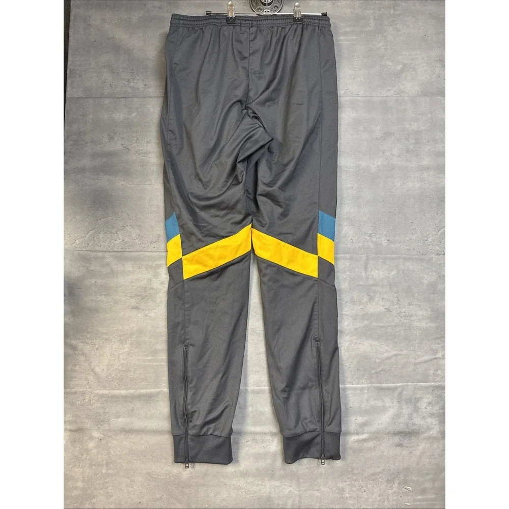 grey Adidas Aloxe track pants Blue & Yellow Color Black Signature 3 Stripes M